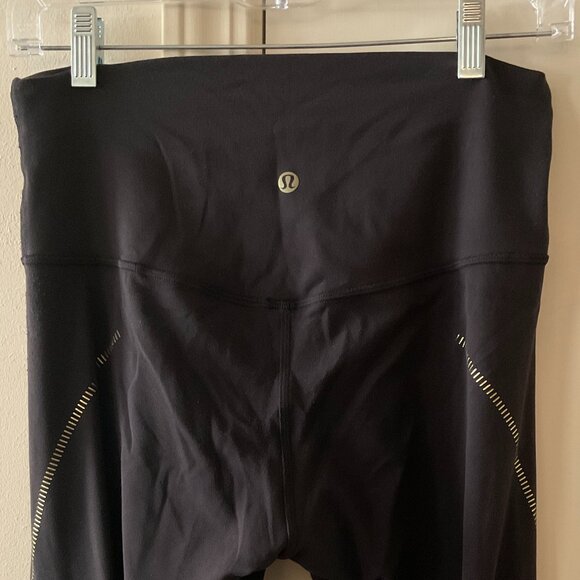 Lululemon Align High-Rise Crop 21" Gold Black / Size 6 - Picture 4 of 10